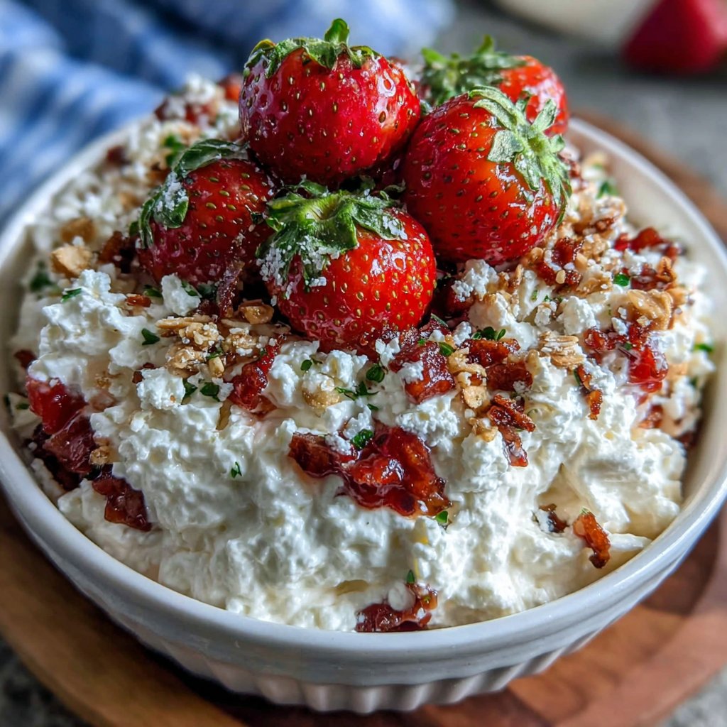 Strawberry Cottage Cheese Bowl