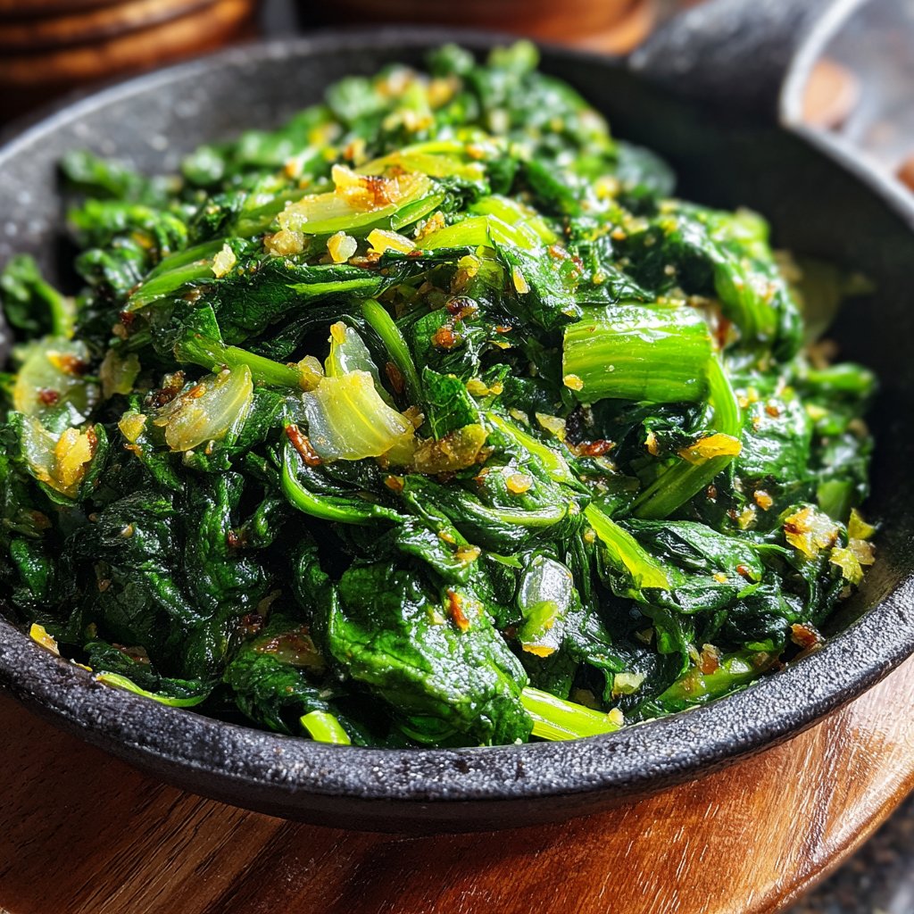 Dandelion Leaves with Garlic