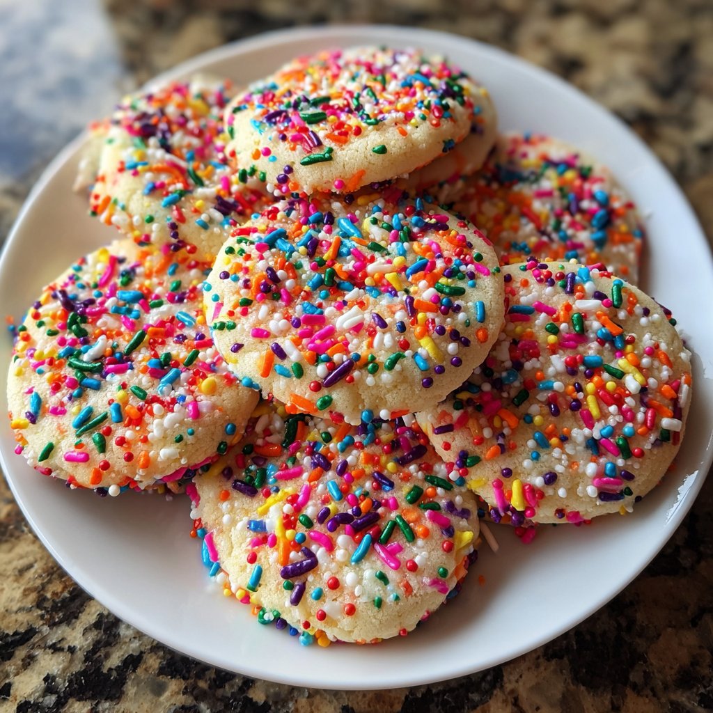 Rainbow Sprinkle Sugar Cookies