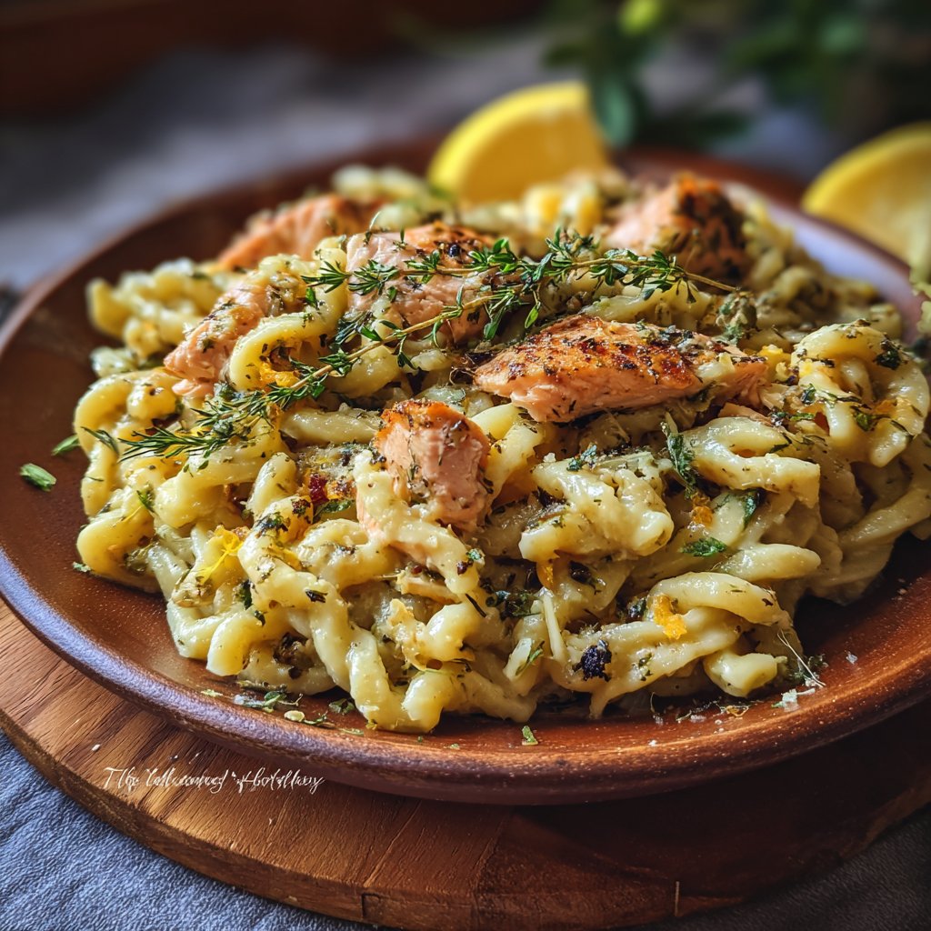 Lemon Dill Pasta with Salmon