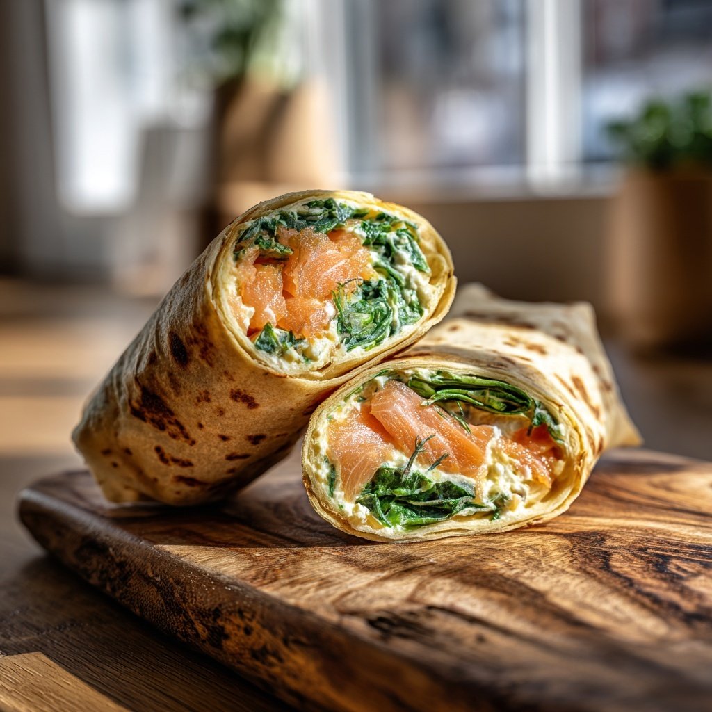 Savory Smoked Salmon Breakfast Wrap